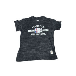 Boys NBA Gray White Short Sleeve Tee M #461